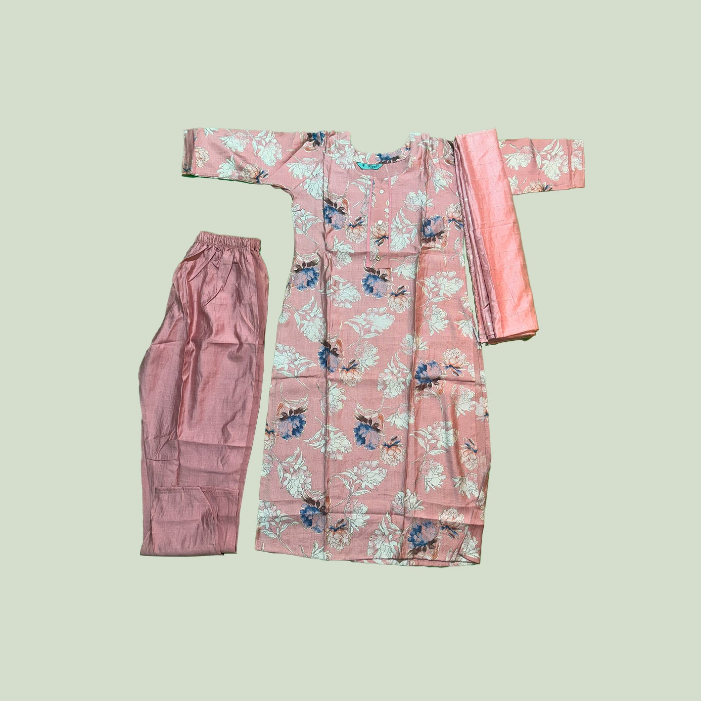 3piece Cotton Cut Kurta