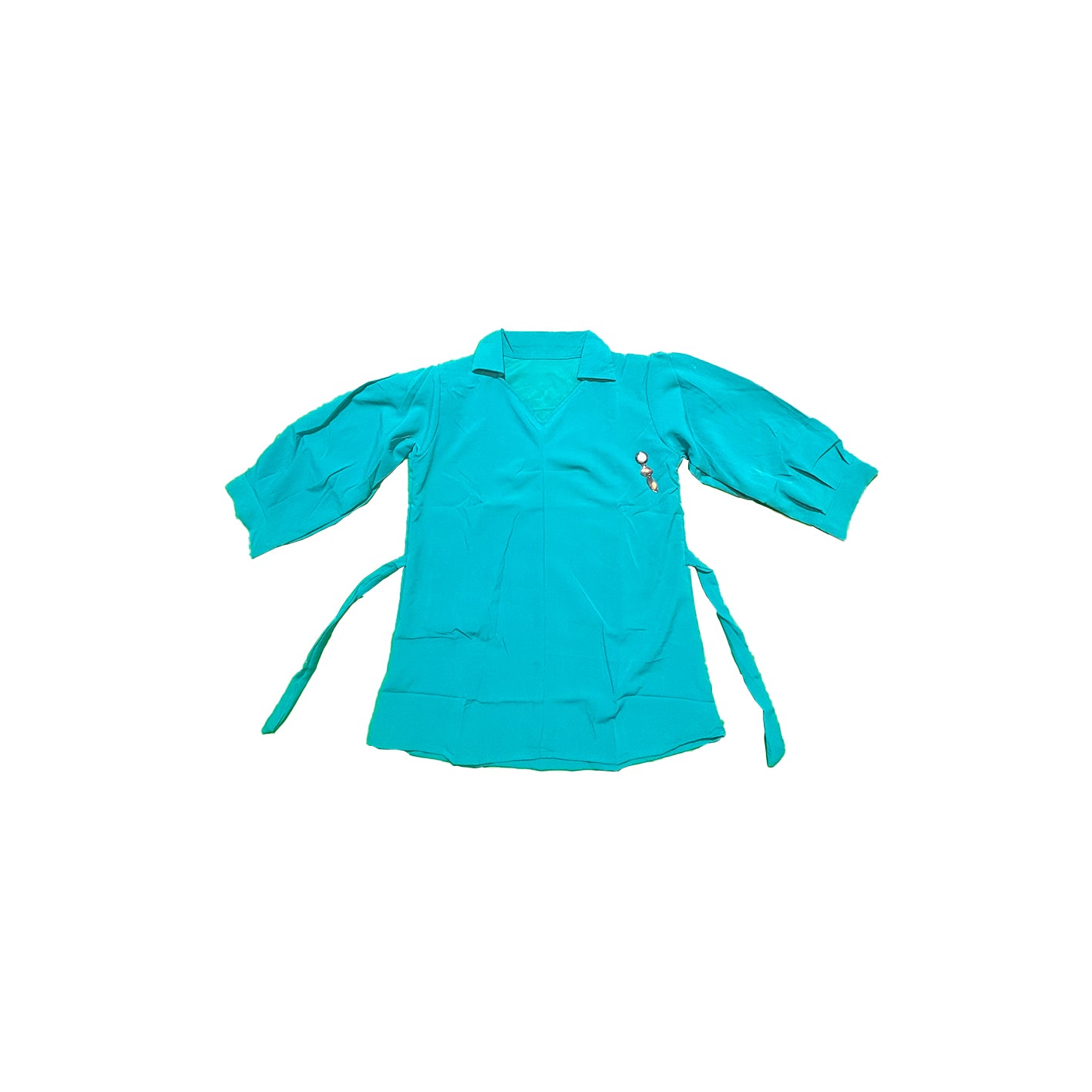 Short Western Top - [ Free Size ] Turquoise Surf  Women's