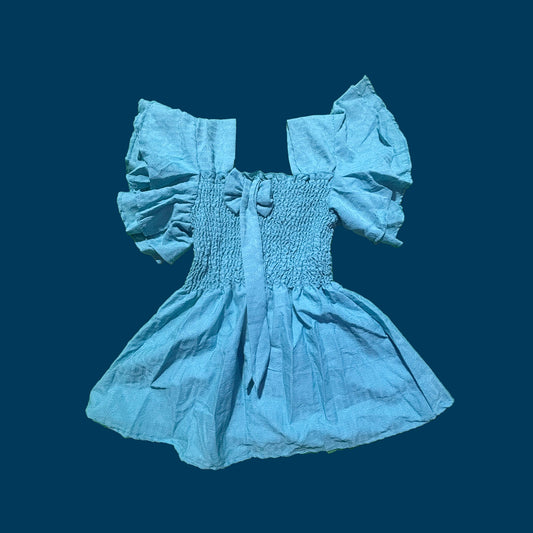 Maxi Short Top [ Free Size ]  Carolina Blue