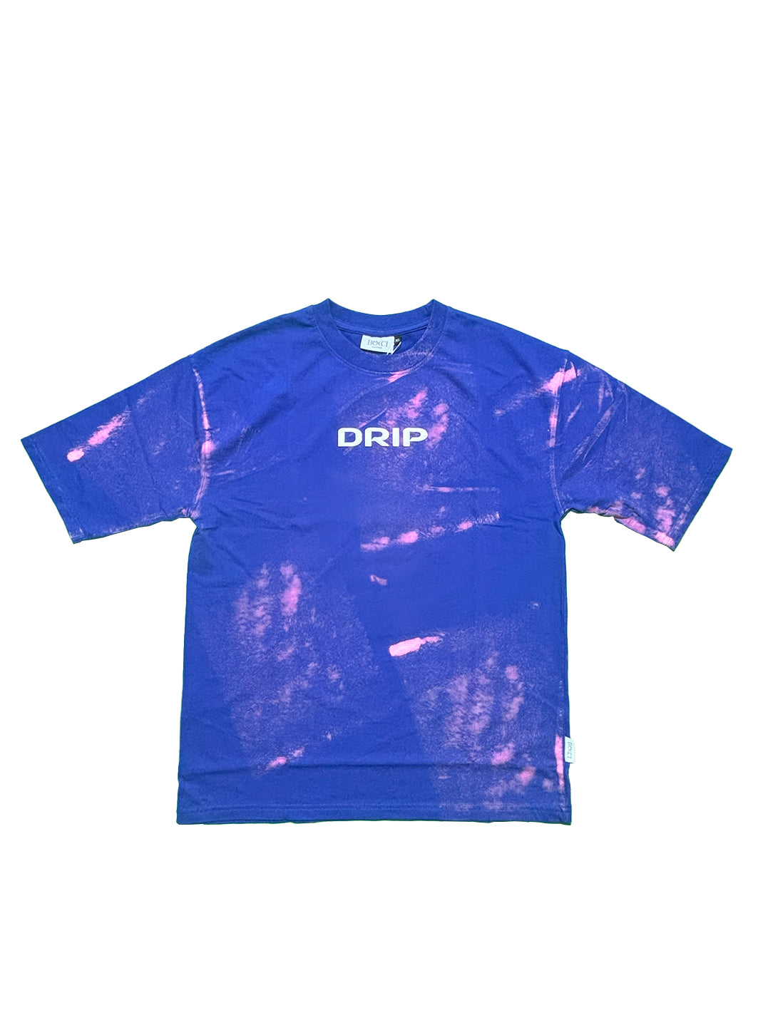 Men Oversized Back Printed T-shirt [ DRIP ] Cerulean Blue drip