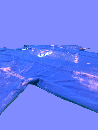 Men Oversized Back Printed T-shirt [ DRIP ] Cerulean Blue drip