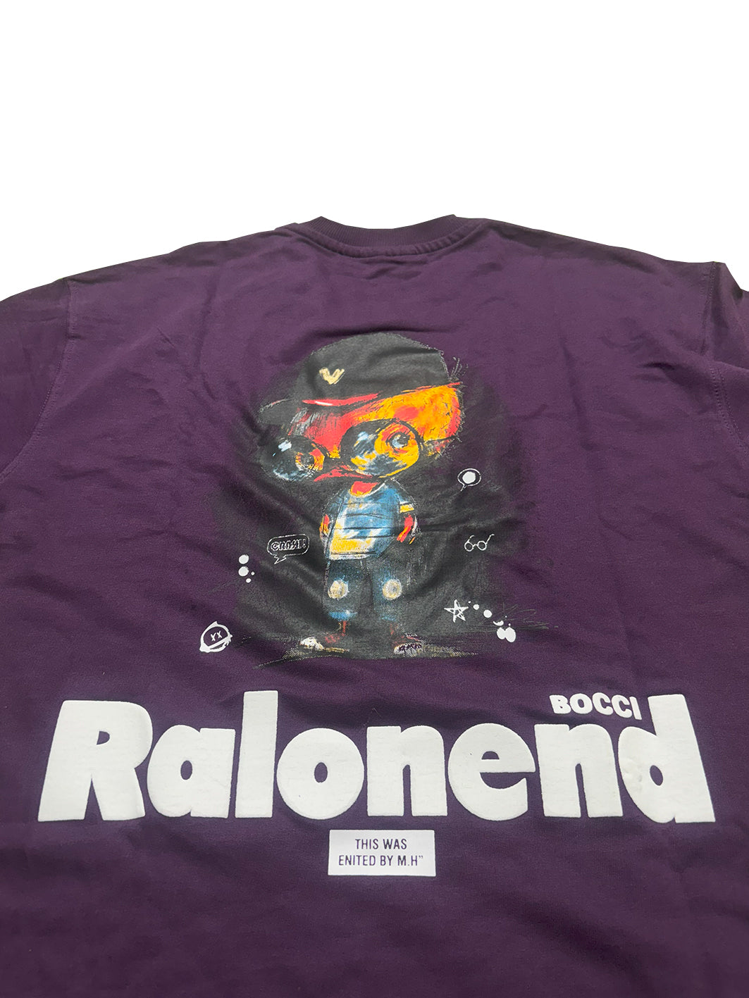 Chinese Violet - Oversized Back Printed T-shirt [ RALONEND ]