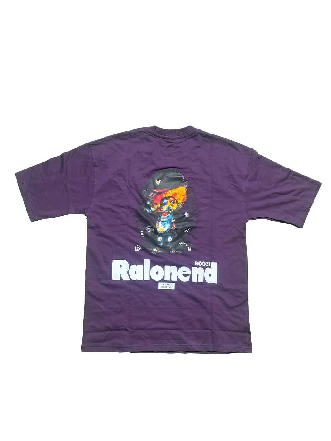 Chinese Violet - Oversized Back Printed T-shirt [ RALONEND ]