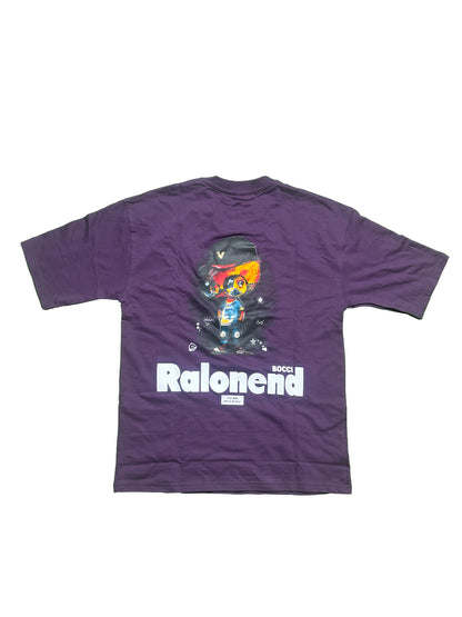 Chinese Violet - Oversized Back Printed T-shirt [ RALONEND ]
