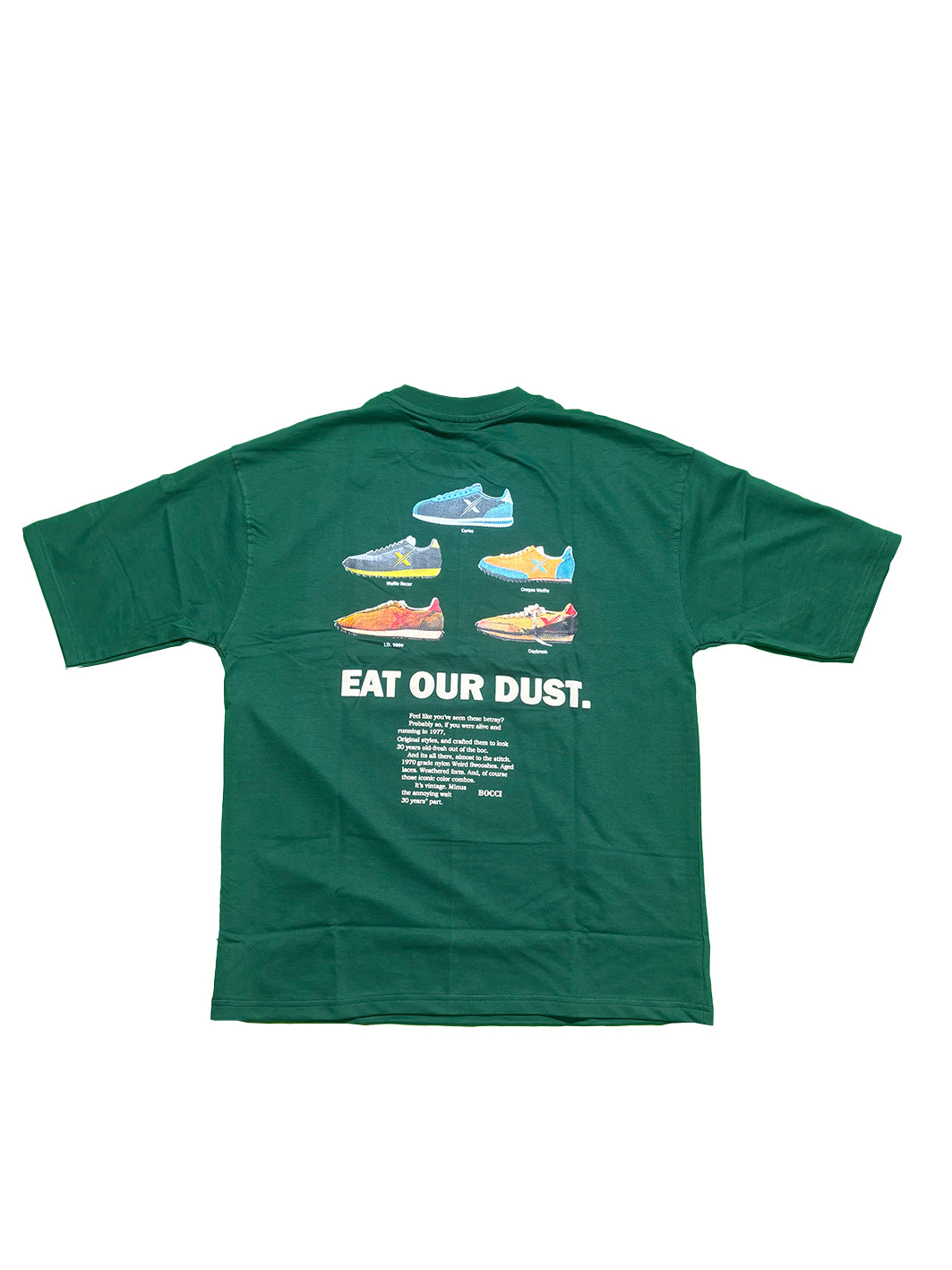 Oversized Men Back Printed T-shirt [ DUST ] Dark Spring Green