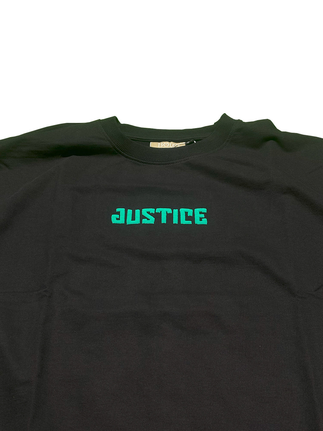Green - Oversized  Men Back Printed T-shirt [ JUSTICE ]