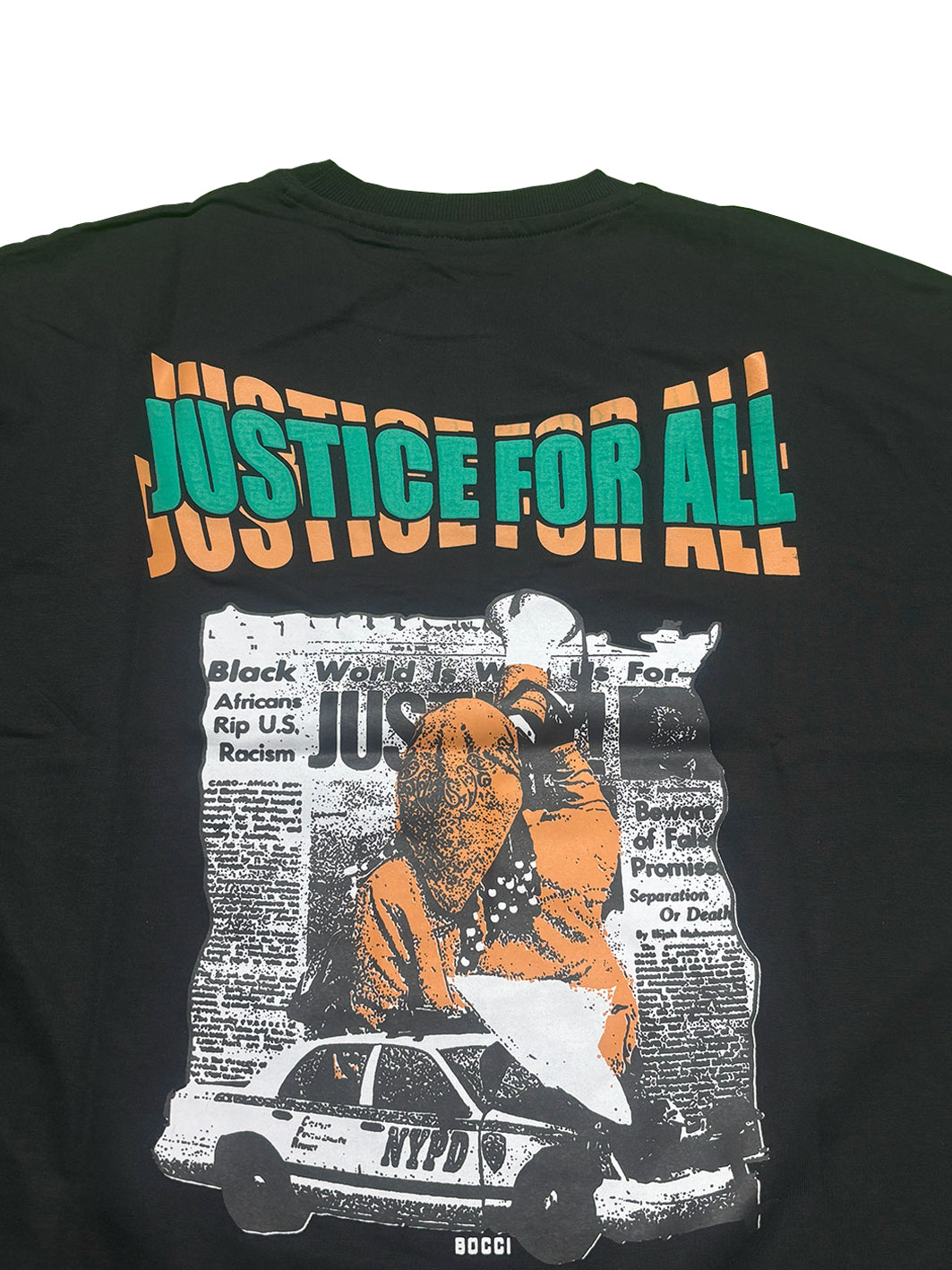 Green - Oversized  Men Back Printed T-shirt [ JUSTICE ]