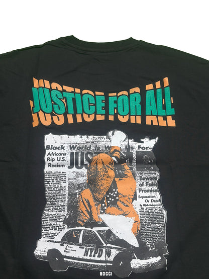 Green - Oversized  Men Back Printed T-shirt [ JUSTICE ]
