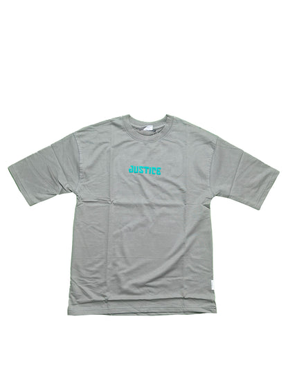 Green - Oversized  Men Back Printed T-shirt [ JUSTICE ]