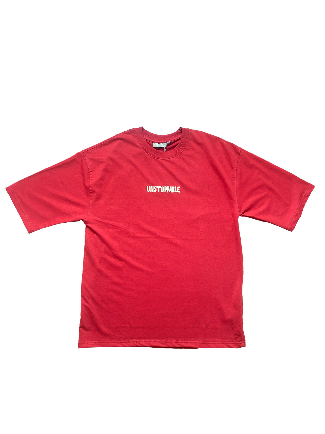 Men Oversized Red Back Printed - T-shirt [ Unstoppable ]