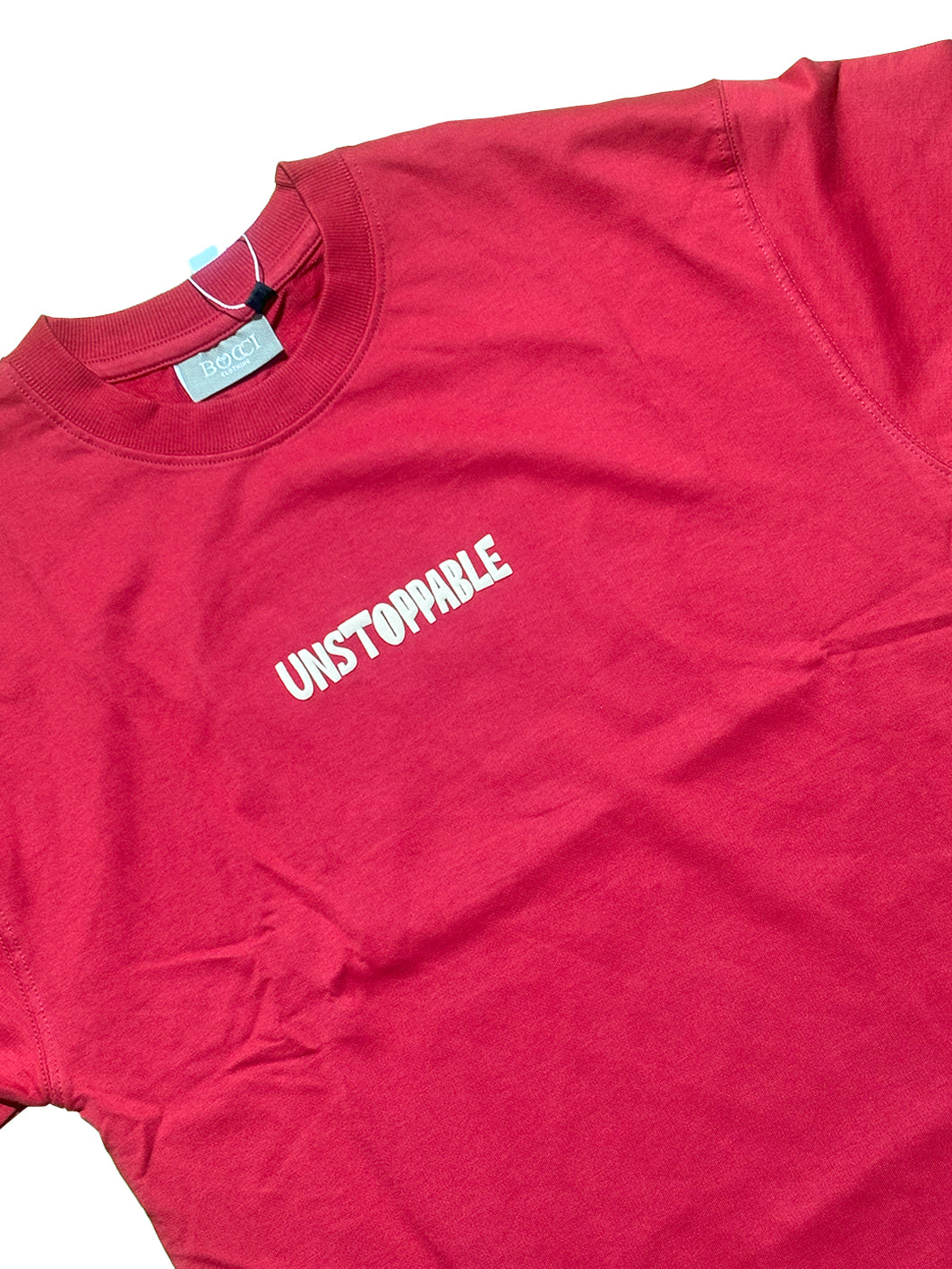 Men Oversized Red Back Printed - T-shirt [ Unstoppable ]