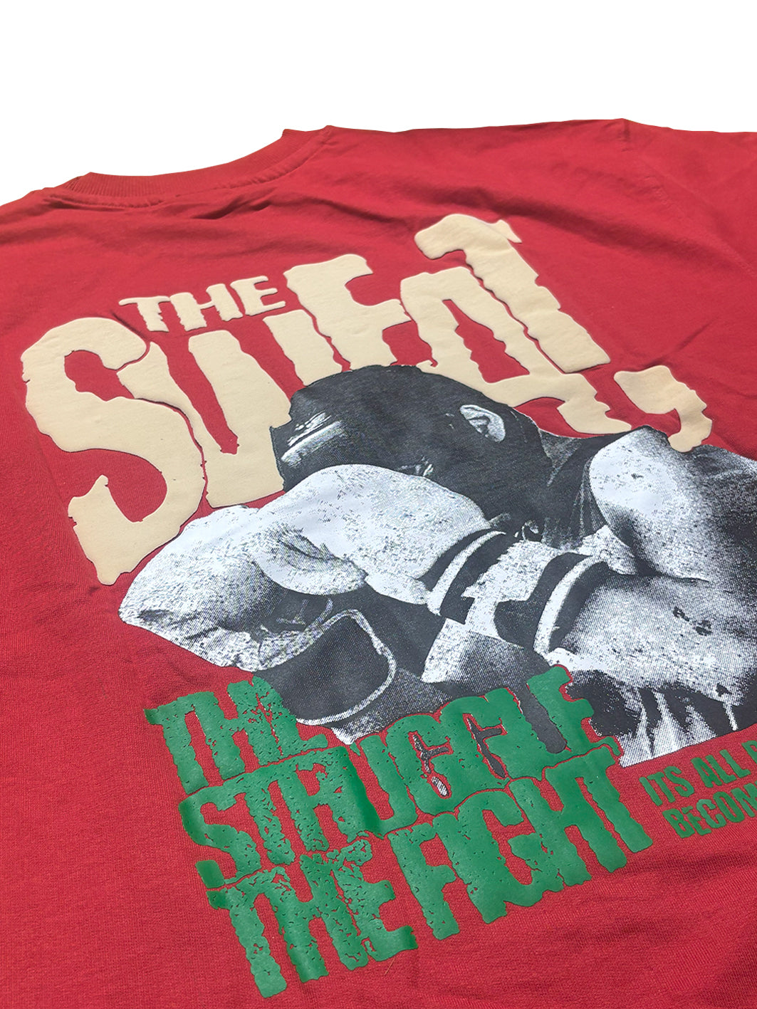 Men Oversized Red Back Printed - T-shirt [ Unstoppable ]