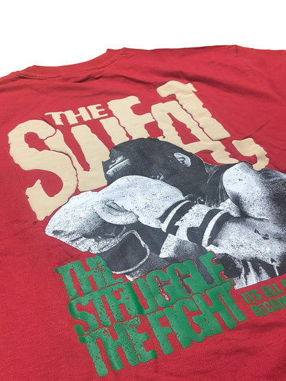 Men Oversized Red Back Printed - T-shirt [ Unstoppable ]