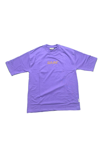 Oversized Men Back Printed T-Shirt [ GAME ] Carmine Red