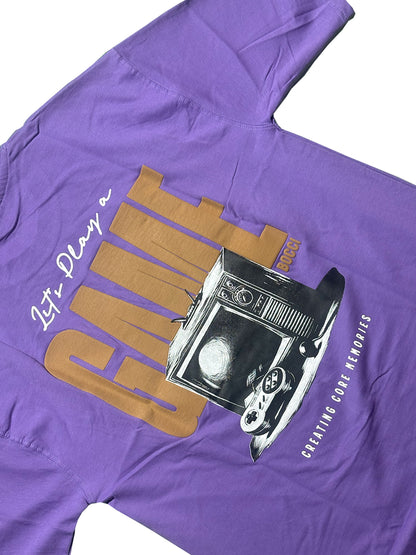 Oversized Men Back Printed T-Shirt [ GAME ] Carmine Red