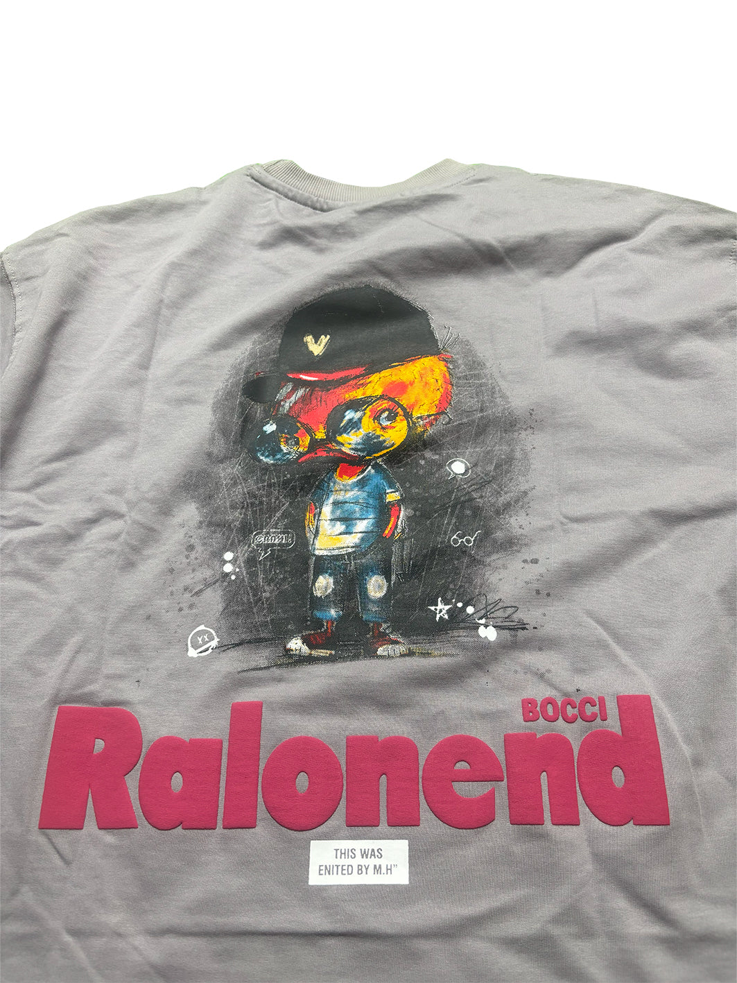 Chinese Violet - Oversized Back Printed T-shirt [ RALONEND ]