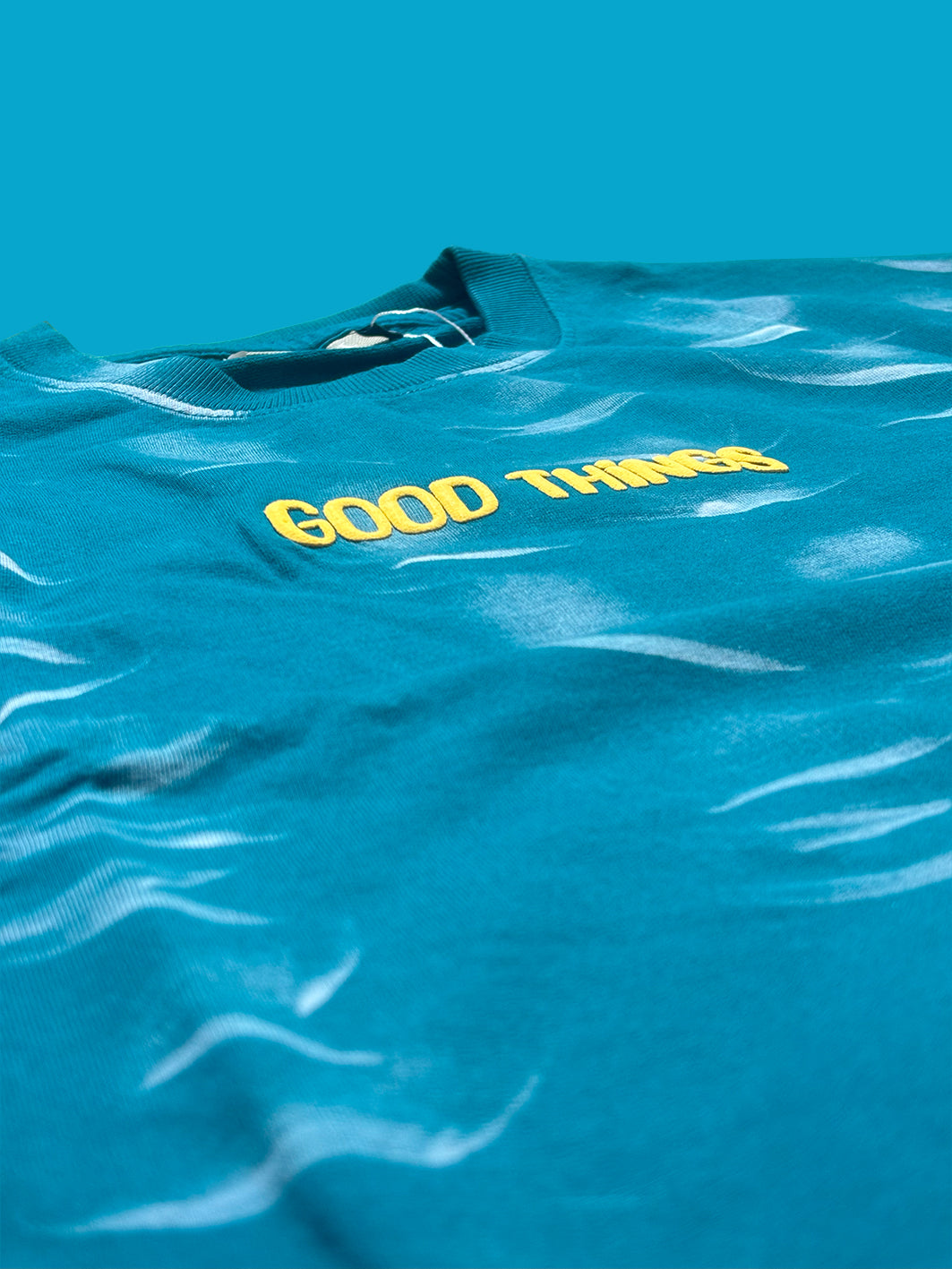 Men Oversized T-shirt Back Printed [ GOOD THINGS ] Vivid Burgundy