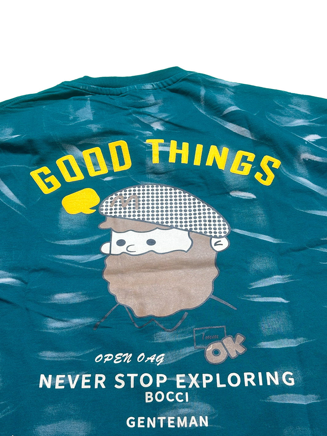 Men Oversized T-shirt Back Printed [ GOOD THINGS ] Vivid Burgundy