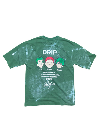 Men Oversized Back Printed T-shirt [ DRIP ] Cerulean Blue drip