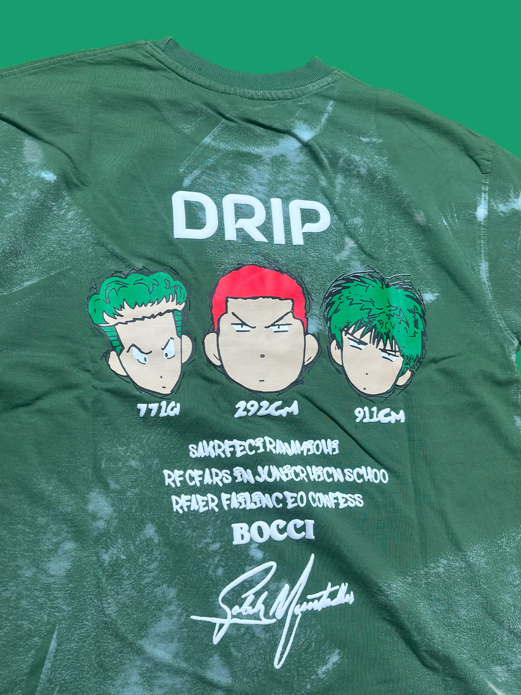 Men Oversized Back Printed T-shirt [ DRIP ] Cerulean Blue drip