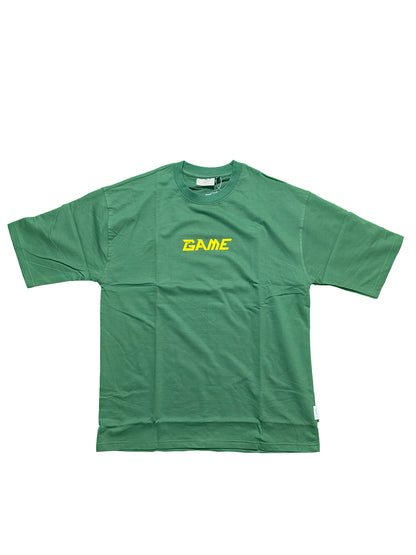 Oversized Men Back Printed T-Shirt [ GAME ] Carmine Red