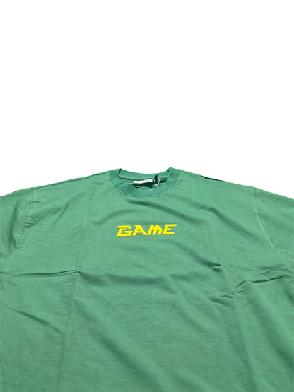 Oversized Men Back Printed T-Shirt [ GAME ] Carmine Red