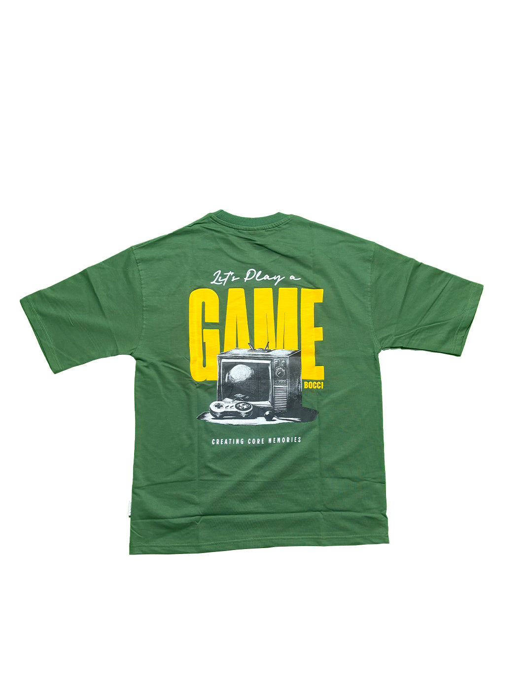 Oversized Men Back Printed T-Shirt [ GAME ] Carmine Red