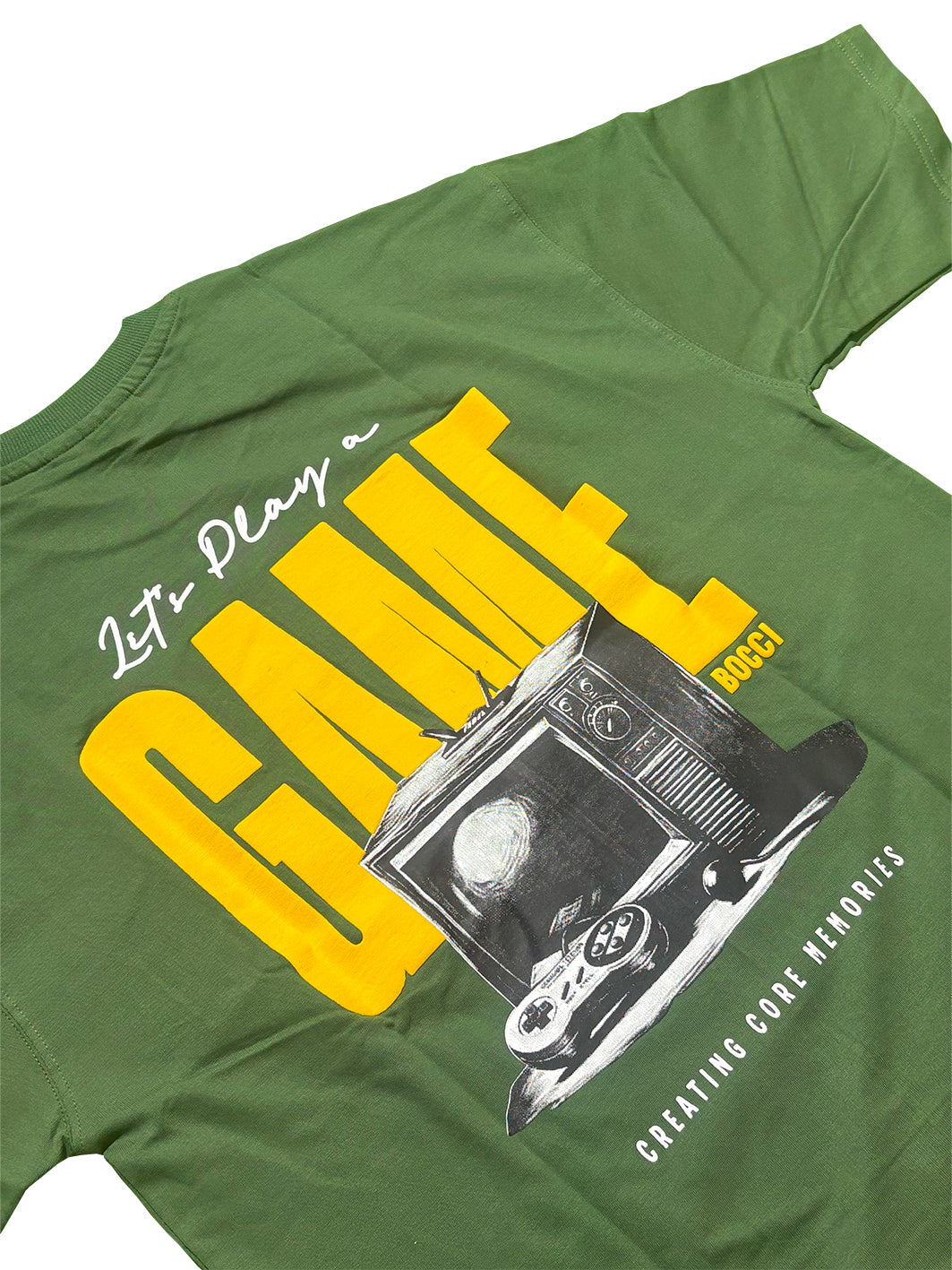 Oversized Men Back Printed T-Shirt [ GAME ] Carmine Red