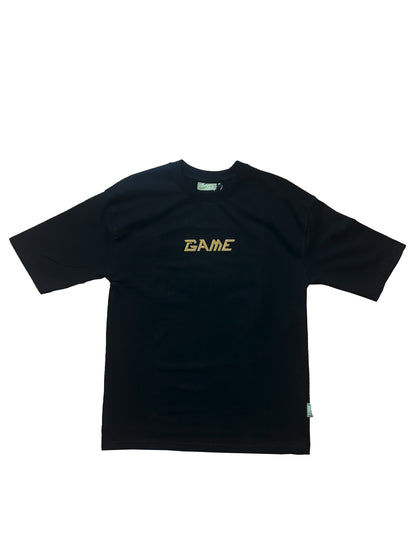 Oversized Men Back Printed T-Shirt [ GAME ] Carmine Red