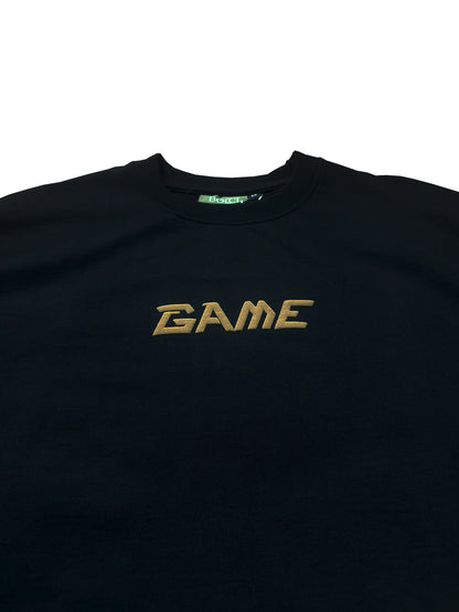 Oversized Men Back Printed T-Shirt [ GAME ] Carmine Red