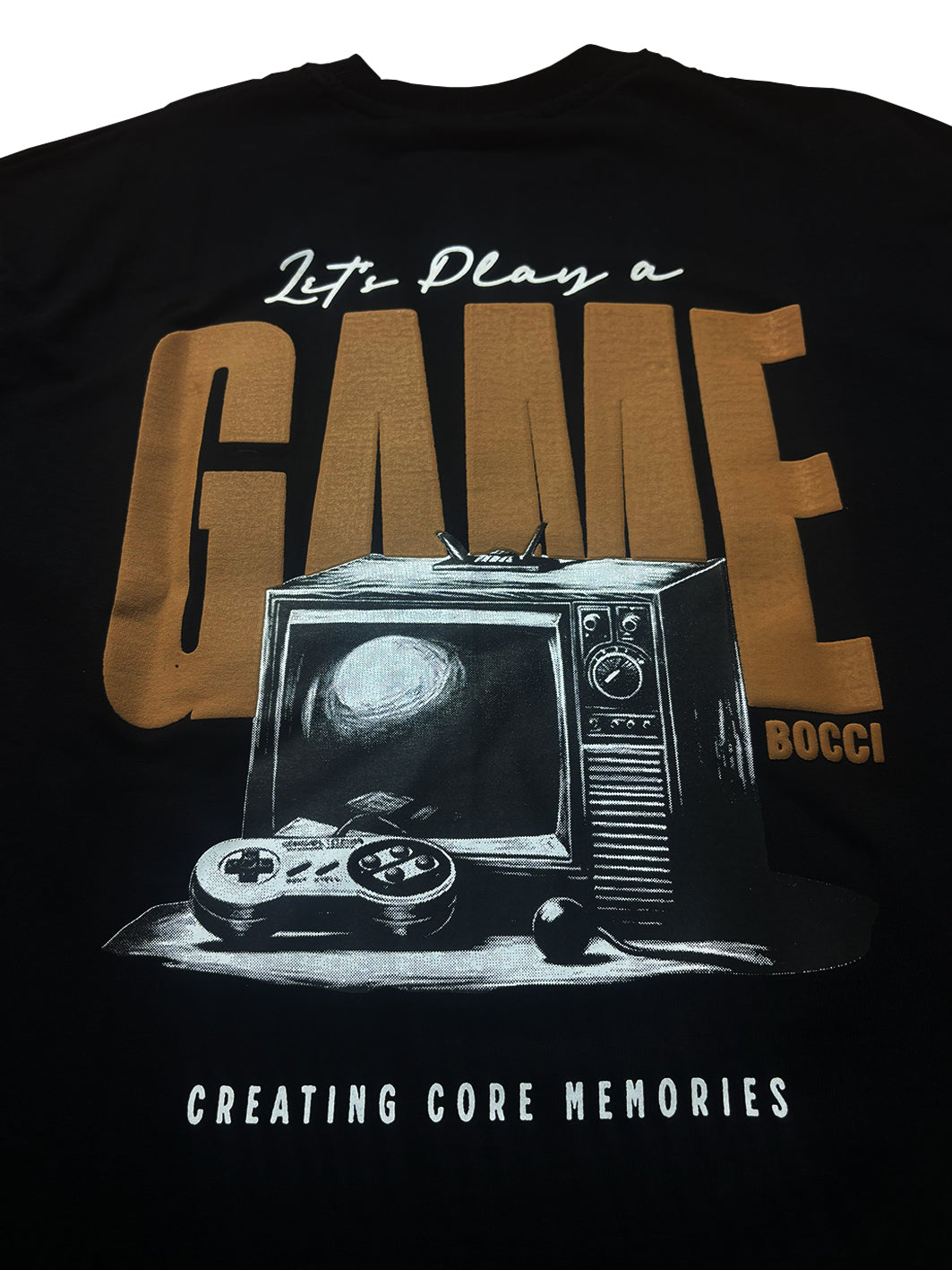 Oversized Men Back Printed T-Shirt [ GAME ] Carmine Red